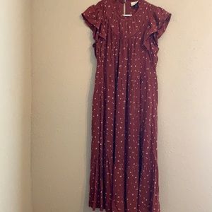 Universal Thread Large Long Flowy brown dress with flower print from Target